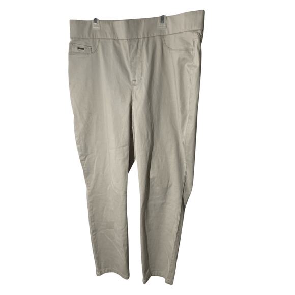 Nine West Heidi Pull On Skinny Crop Preppy WorkTan Khaki Colored Sz 14 Pants - Picture 1 of 8